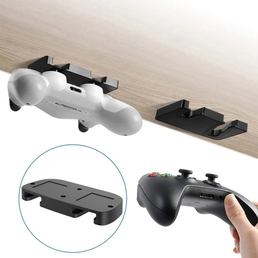 Hanging Storage Rack for PS5/PS4 Acrylic Controller Under Table Game Controller Holder Handle Bracket Stand for Sony Dualsense Quake
