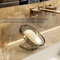Luxury Transparent Draining Soap Box No Punch Wall-mounted Soap Holder Non-slip Soap Storage Organizer for Bathroom Quake B