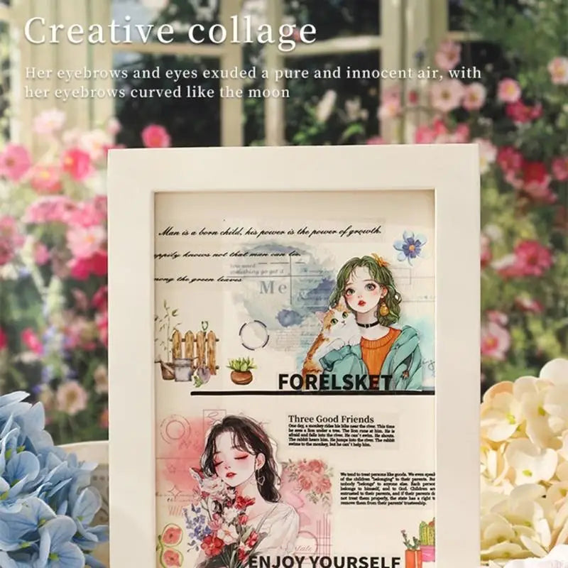 Sustainable PET Scrapbook Adhesive Recordings With Themed Character Illustrations For Creative Memory Maintaining K1KF Quake