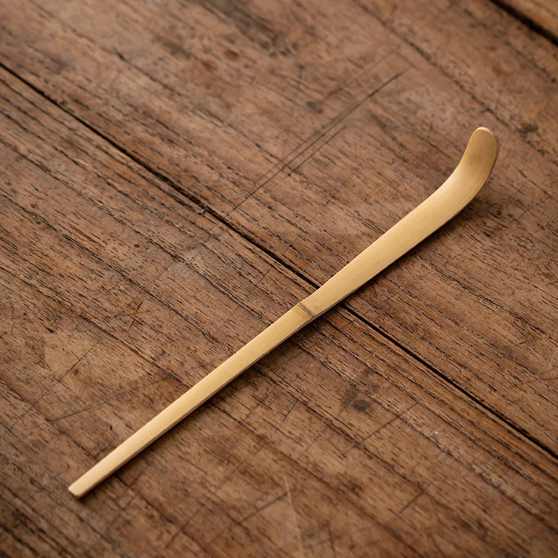 Japanese style bamboo tea spoon bamboo tea pick tea needle tea shovel tea lotus tea spoon tea ceremony accessories Quake A Length 18.8cm