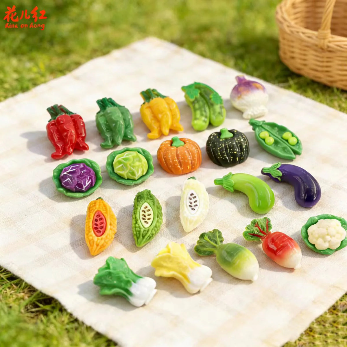 20Pcs Miniature 3D Vegetable Flatback Resin Cabochon For Phone Decoration DIY Scrapbooking Jewelry Craft Dollhouse Accessories Quake