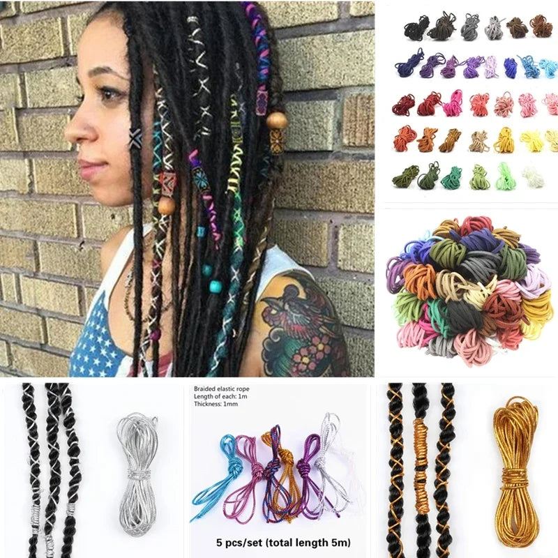 Thin Shimmer Stretechable Braiding Hair Strings African Braid Braided Quake