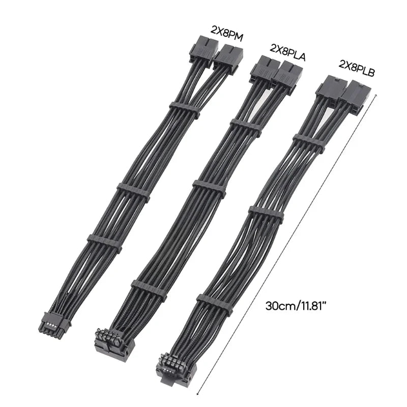 for RTX4080 and RTX4090 Series 8Pin Female to PCIE 16-Pin Straight/Elbow Head Cable with Combs Streamlined Cable K1KF Quake