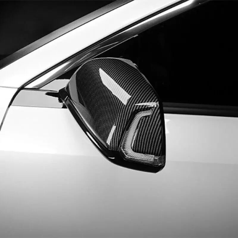 For Kia Niro 2022 2023 Car Rearview Side Mirror Cover Wing Cap Exterior Door Rear View Case Trim Sticker Frame Carbon Fiber Look Quake