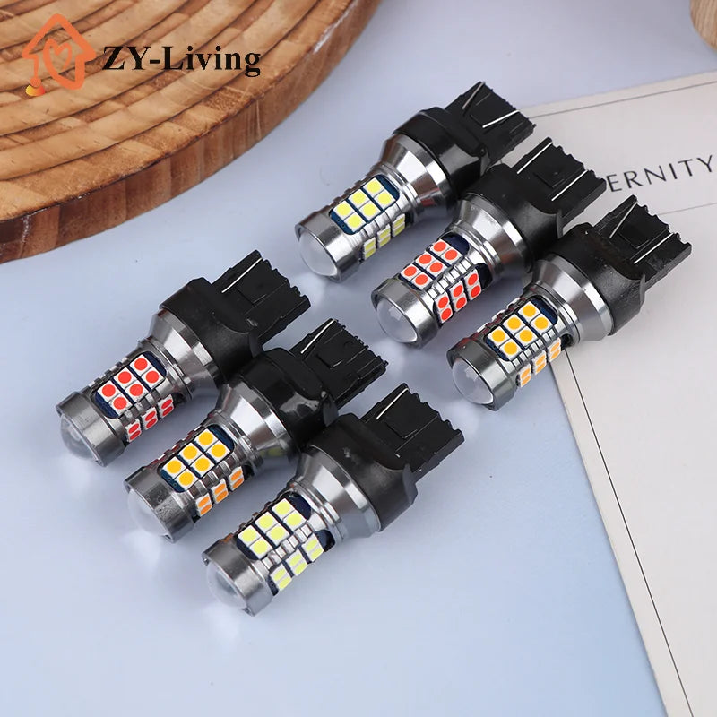1Pc T20 LED 7440 7443 Led WY21W W21W Led Bulbs Car LED Bulbs Signal Lamp T20 27SMD 3030 Backup Brake Reverse Parking Lamp Quake