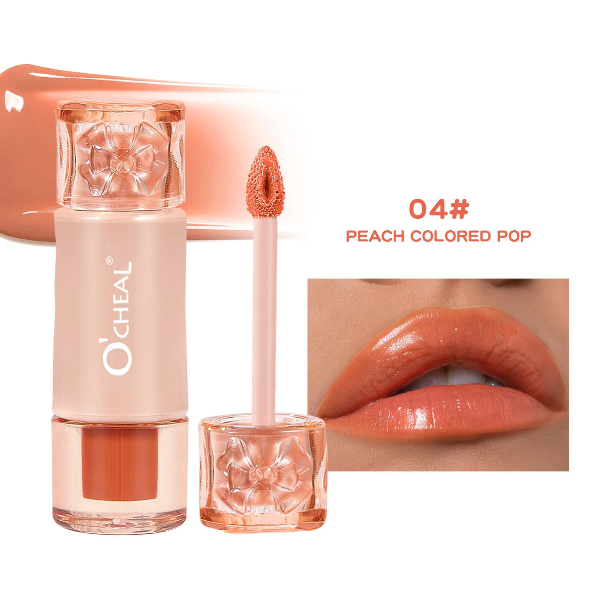 OCHEAL Cross Border Velvet Mirror Matte Lip Gloss Lipstick Moisturizes and Nourishes not easy to stick to cup white lip gloss Quake 04