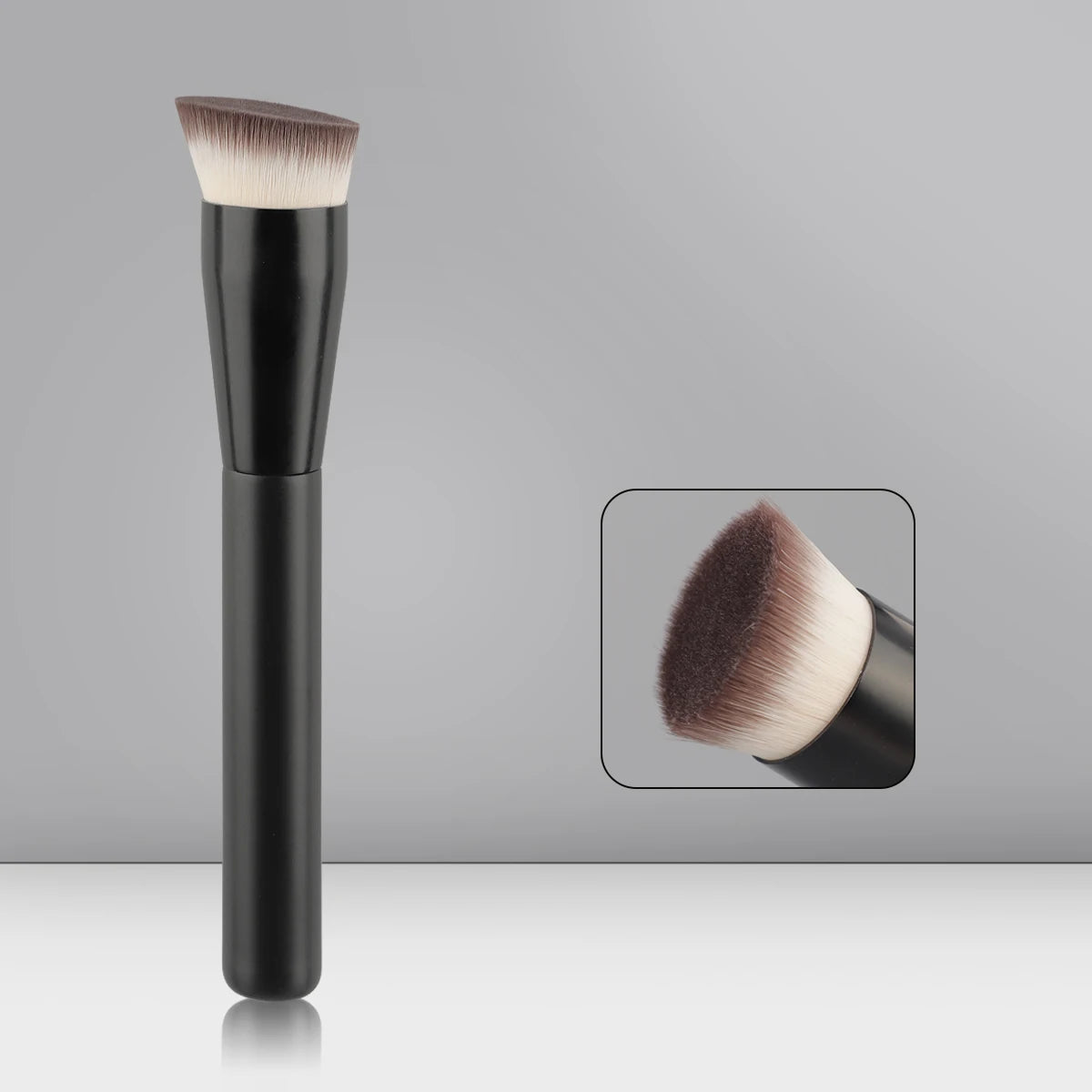 Makeup Brushes Foundation Concealer Angled Seamless Cover Synthetic Dark Circle Liquid Cream Cosmetics Contour Brush Beauty Tool Quake black