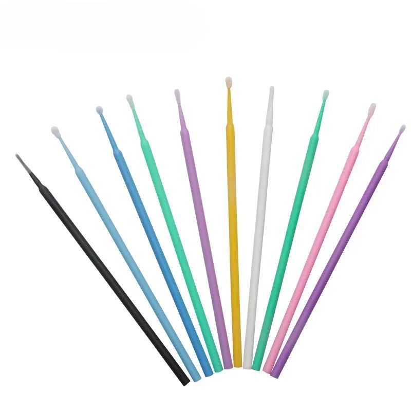 Wand Applicators Microbrush Mini brushes 100pcs barrel Makeup Eyelash Brushes Extension Disposable Applicator Mascara Quake