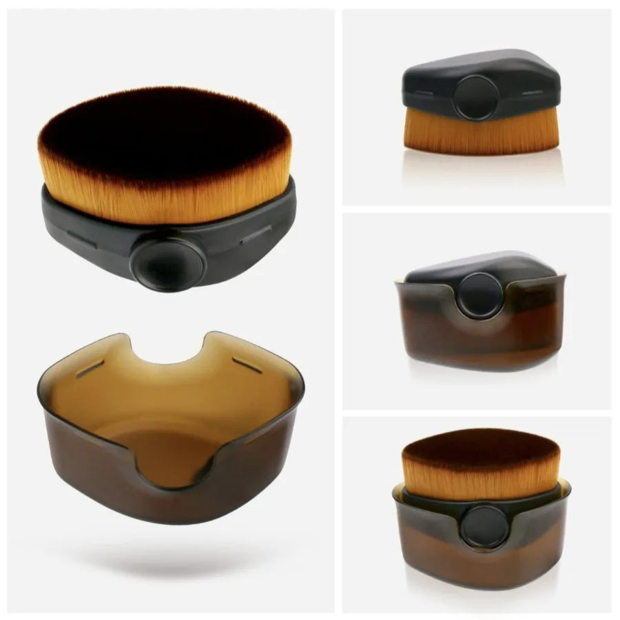 Multi-Purpose Face Brush with Case, Foundation Blush Powder Brush for Liquid Cream, Travel-Friendly Makeup Tool Quake