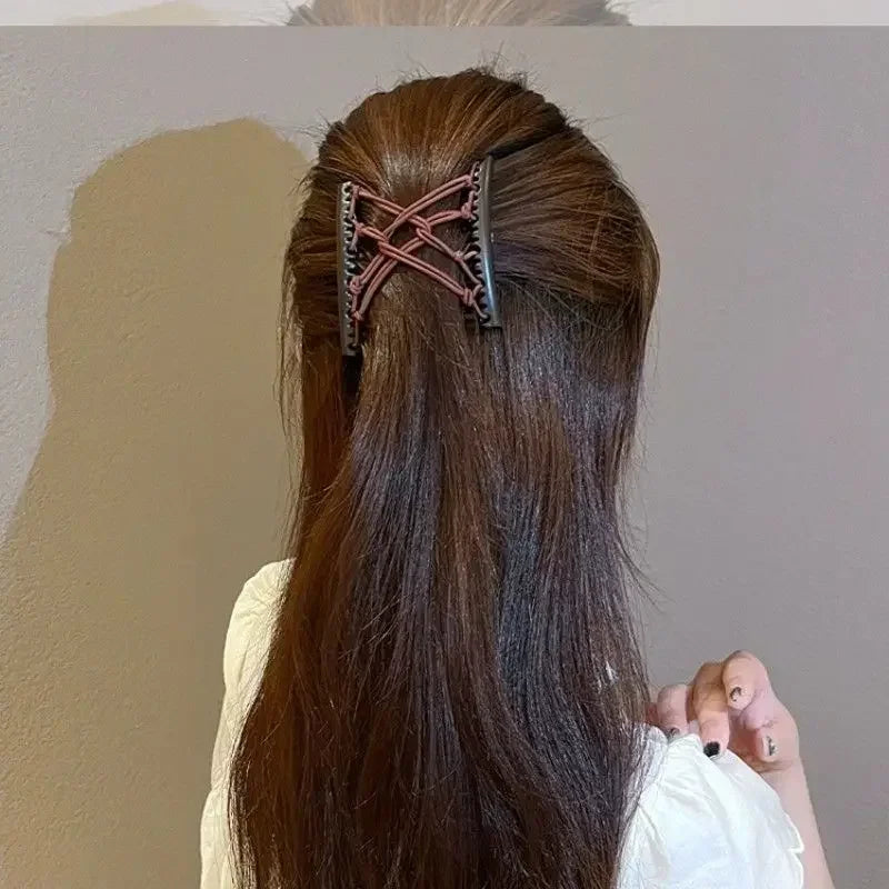 Upgrade Hair Comb Clip Lazy Hair Styling Clips Braiders Flexible Stretchable Double Side Insert Combs Hairpins Hair Accessories Quake