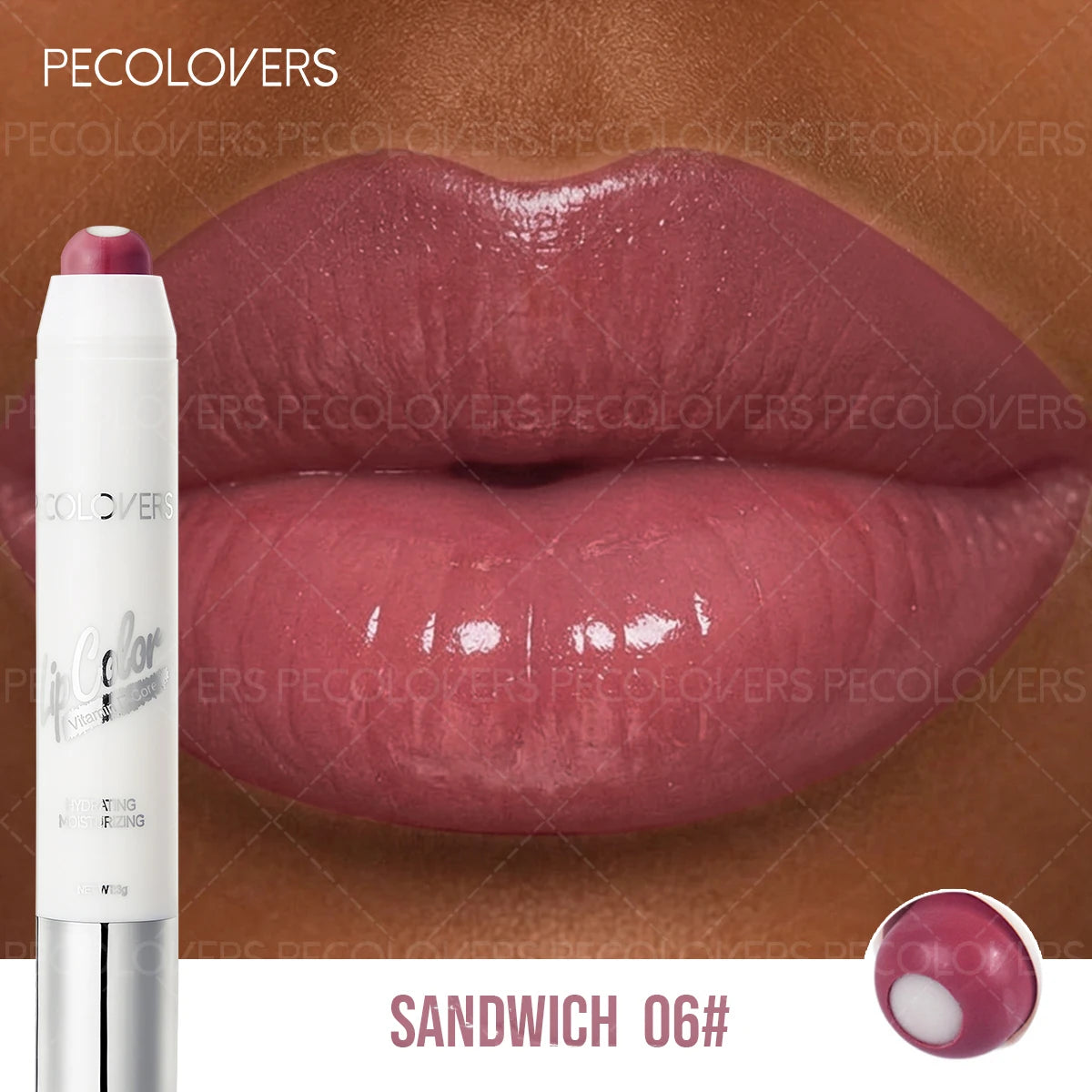 Sandwich Lipstick Pen, Moisturizing Lip Gloss, Long-lasting, Non-drying, Multi-color Options, Lip Cosmetics Quake 06