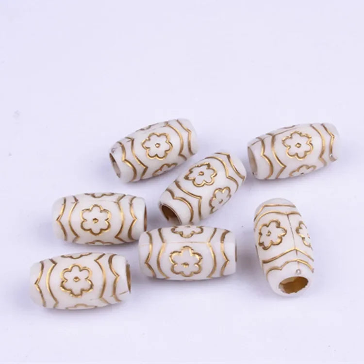 10pcs Hair Beads Rings Beads Braiding Hair Clips for Women Girls Cuffs Tubes Charms Dreadlock Hair Styling Tools Accessories Quake
