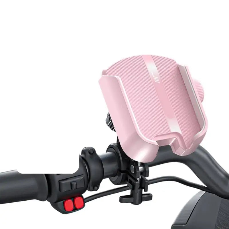Motorcycle Handle Bar/Rear View Mirror Mounted Cellphone Cradle Scooter E-Bike Shockproof Stand Holder 360 Degree Rotating K1KF Quake K1KF4NB508819-PK-CB CN
