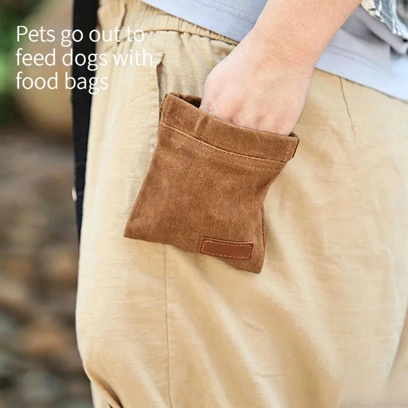 Portable Dog Treat Waist Bag Waterproof Durable Pet Outdoor Training Feeding Pouch Walking Dog Food Storage Pocket Supply Quake