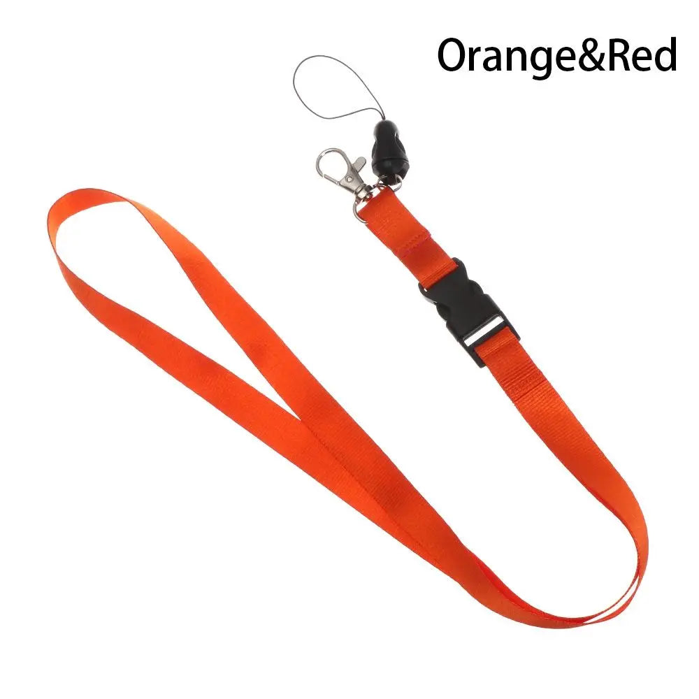 Cute ID Card Rope Fashion Mobile Phone Lanyard Mobile Phone Straps Neck Strap Keys Gym Holder Quake Orange-Red
