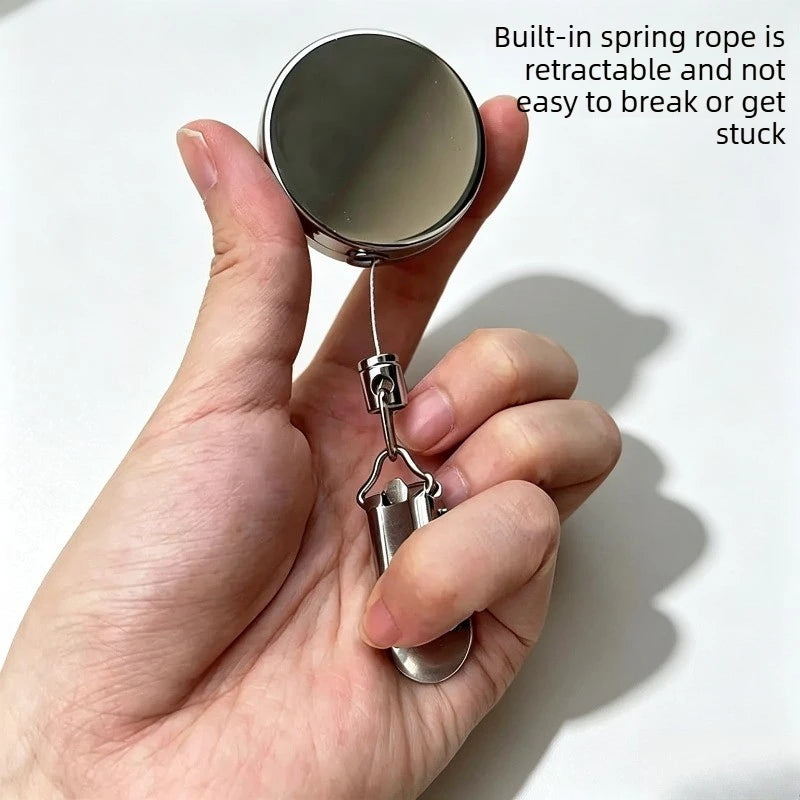 Multi Function Retractable Clip Creative Auto Rebound Hook No Drill Wall Holder for Hand Towel Pull Rope Household Gadget Quake