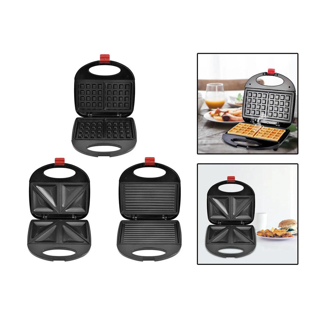 Mini Waffle Maker Machine Nonstick Plates Kitchen Tools Electric Sandwich Maker for Sandwich Muffins Pancakes Omelette Quake