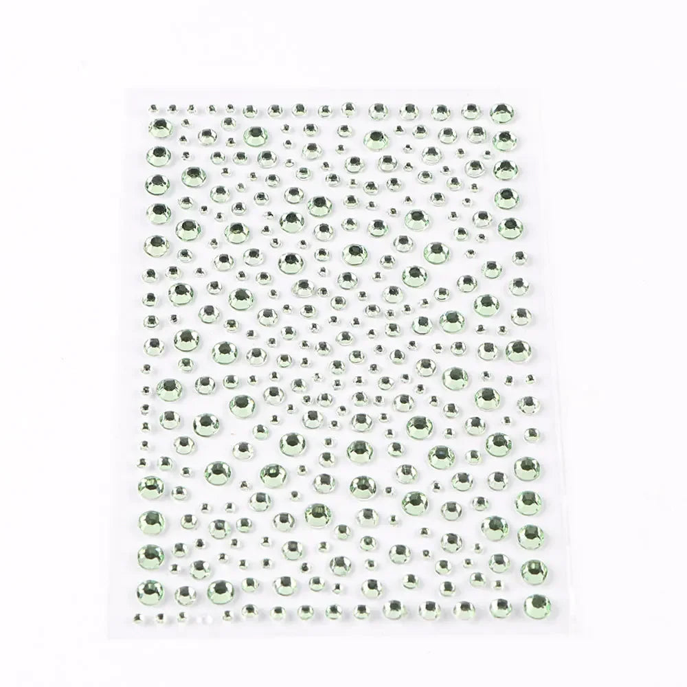 1 Pcs Waterproof Rhinestones Tattoo Stickers DIY Disposable Makeup Decoration Face Eyes Body Jewelry Colored Crystal Stickers Quake C12