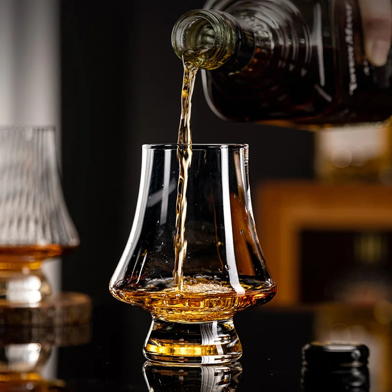 YWDL 2/4/6pcs Glass Whiskey Cup Set of 250ml Clear Lead Free Drinking Glasses Scotch Liquor Barware Beer Spirits Wine Glasse Quake