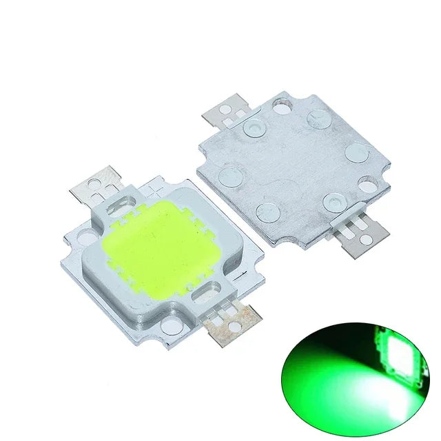 10-PCS LED 10W warm white Green RGB Yellow RGB 800-900LM LED Bulb IC SMD Lamp Light Daylight white High Power LED 3000K-3200K Quake Green