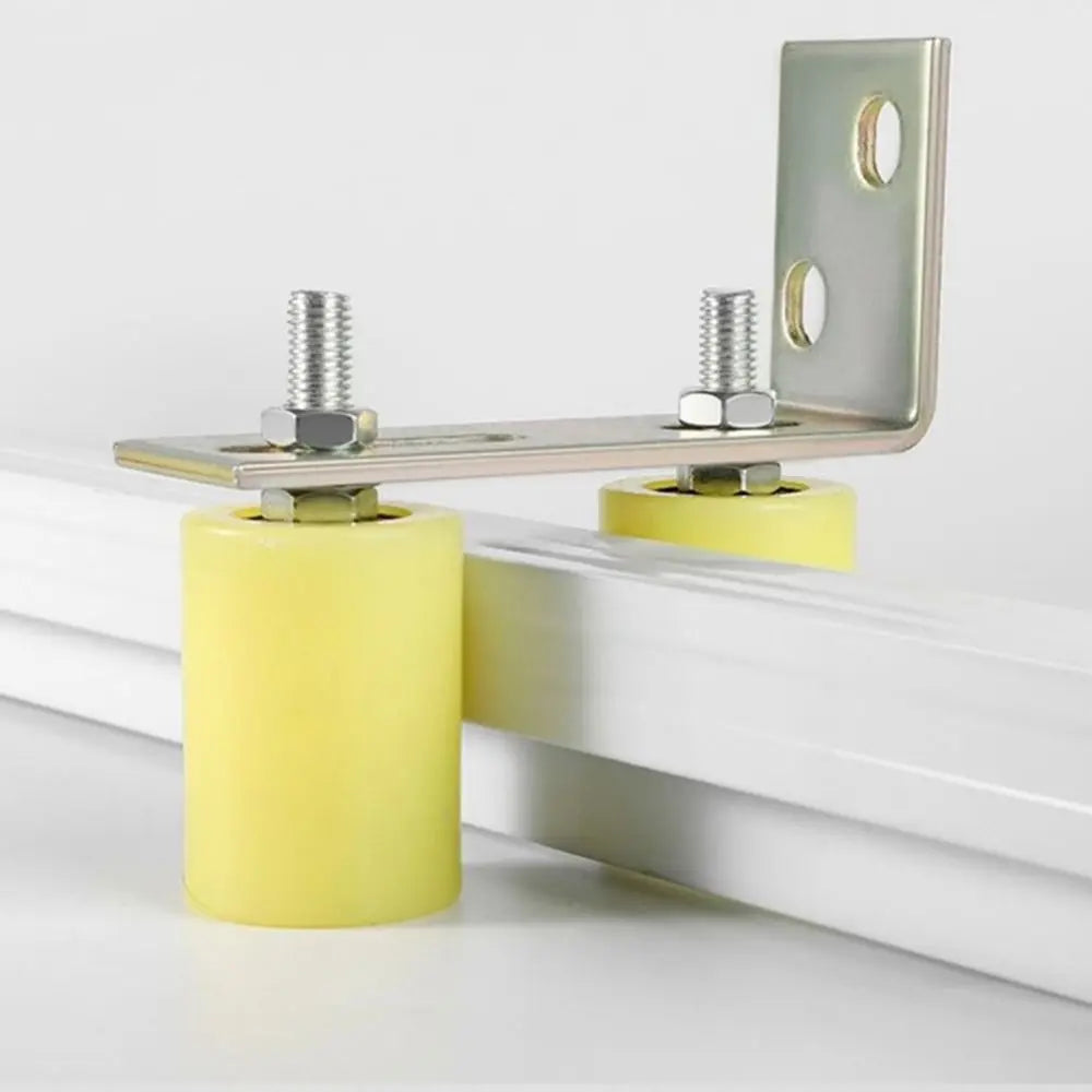 Durable Nylon Slide Gate Guide Roller Plastic Double Bearing Gate Assembly Support Thickened Bearing Guiding Wheels Sliding Gate Quake