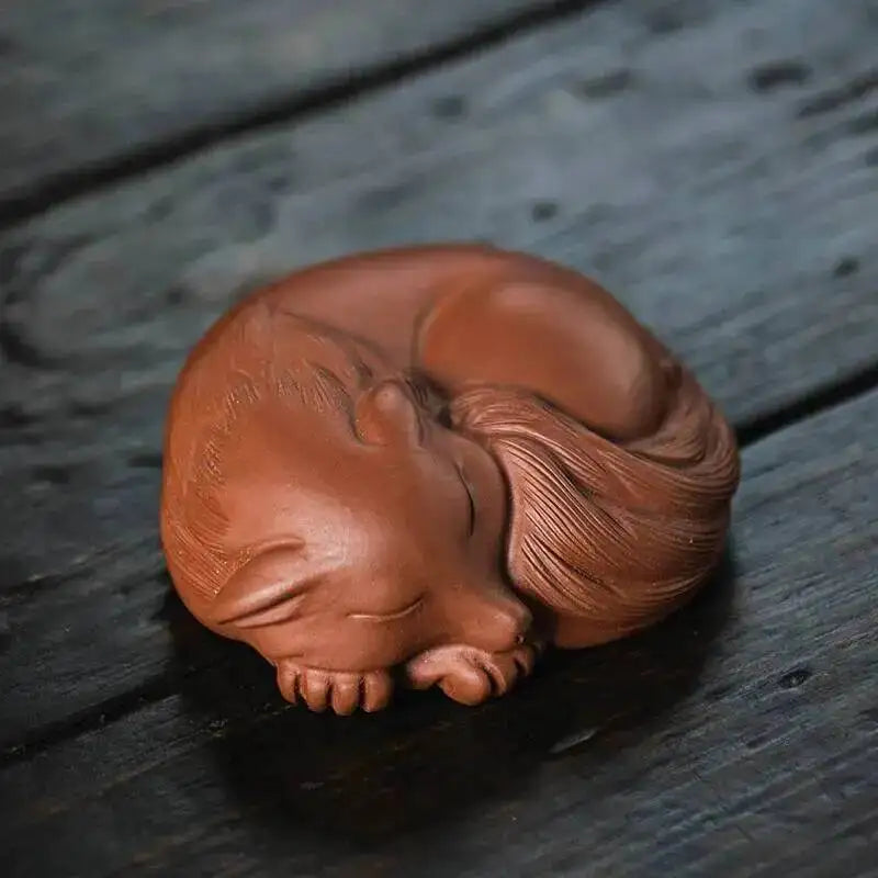 Zisha Tea Pet Fox Ornament Nine-tailed Fox Sculpture Tea Tray Decoration Accessories Tea Play Quake Nine-tailed Fox