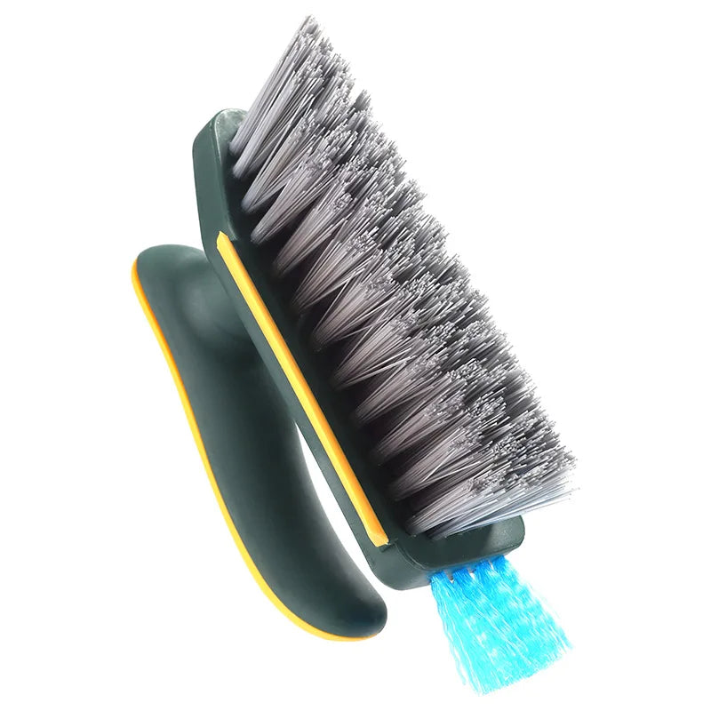 2 in 1 Gap Cleaning Brush Multifunctional Scrub Brush with Squeegee for Bathroom Floor Tile Grout Corner Kitchen Cleaning Tool Quake