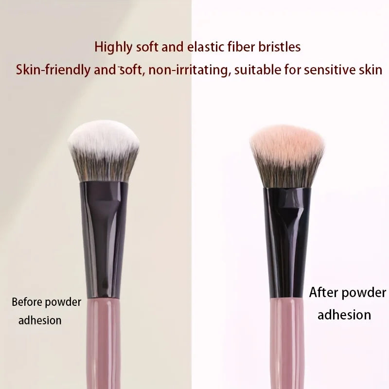2 PCS Angled Blush Brush - Premium Contour Brush for Blush, Bronzer & Powder Makeup Application - Vegan, Cruelty-Free Quake