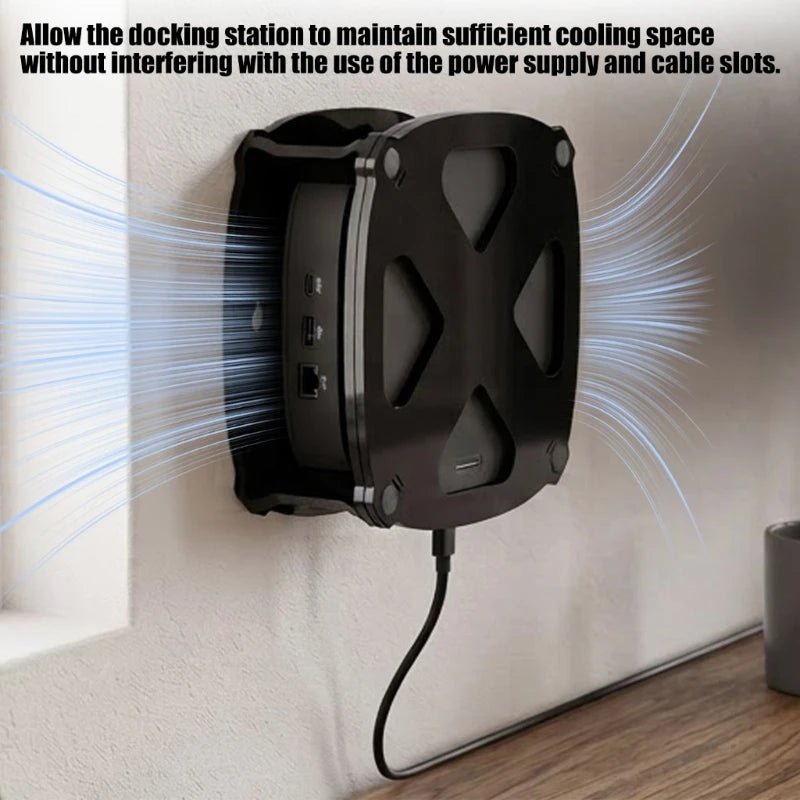 Desk Dock Holder Mount with Vertical Acrylic Form, Clean Table Stand for Dock Storage in Home Office and Meeting Desk Areas K1KF Quake CN
