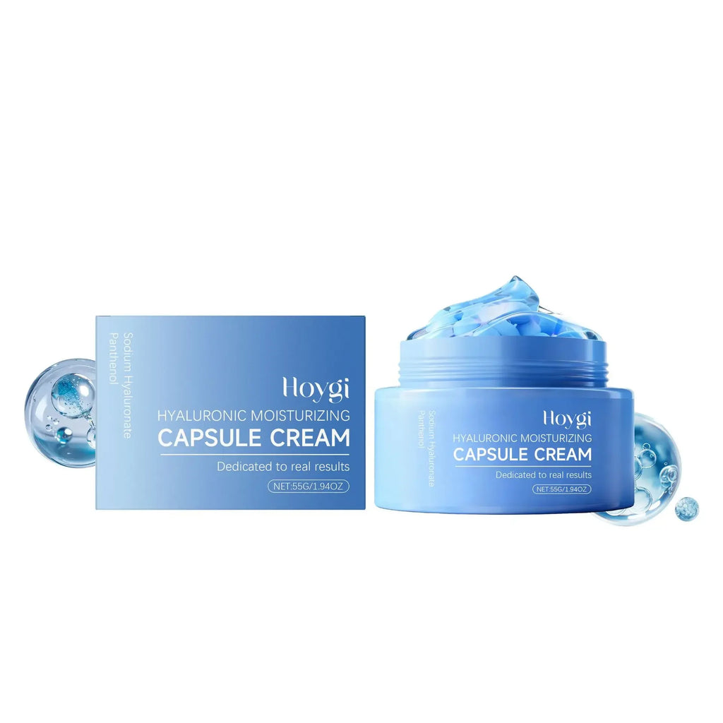 HOYGI Hyaluronic Acid Moisture Capsule Cream Lightweight Hydrating Essence for Smooth Glowing Skin Quake