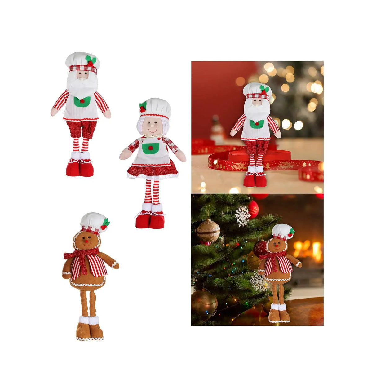 Tabletop Christmas Decoration Doll Crafts for Living Room Desk Birthday Gift Quake