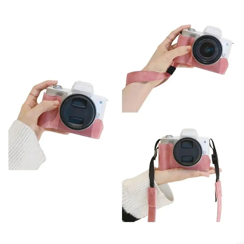 Protective PU Leather Half Cemara Case Base with Plushie Interior and Tripod Mount Easy Access K1KF Quake