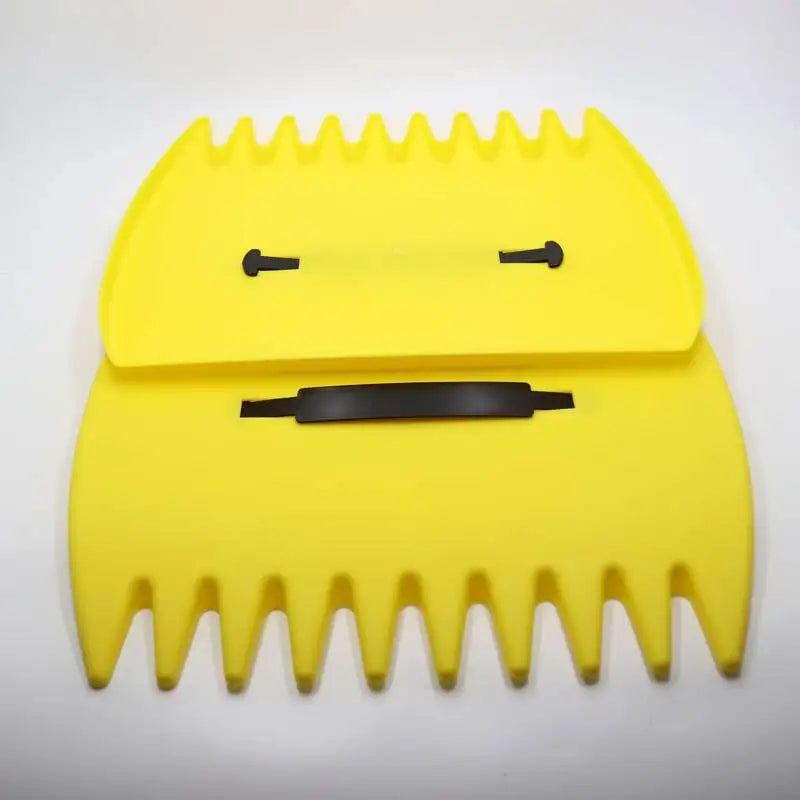Multifunctional Garden Leaf Grabber Leaf Rake Portable Hand Tool for Collecting Fallen Leaves and Debris in Outdoor Yard Quake yellow