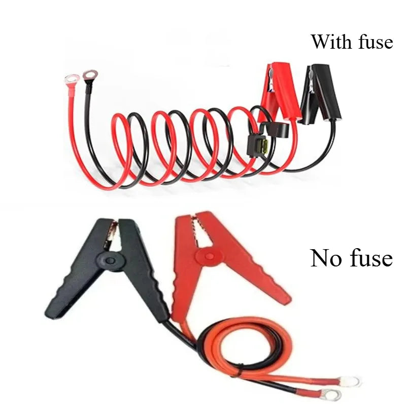 Multi-Style 12AWG Battery Jumper Lead Alligator Crocodile Clip With /No Fuse M6/8/10/MC4 Holder for Power Charging Replacement Quake