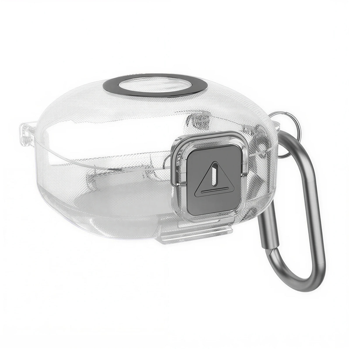 For Soundcore P40i Earbuds Case Transparent TPU Snap Buckle Dustproof Charging Box Cover Carabiner Clip Quake Transparent