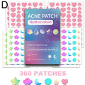 Cute Colorful Stars Pimple Patches Acne Patch For Zits And Blemishes, Invisible Spot Stickers For Face And Skin Protection Tool Quake D-360pcs