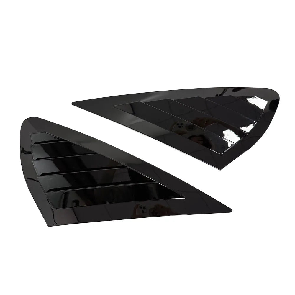 For Ford Focus Sedan 2005-2008 Car Rear Louver Window Side Shutter Cover Trim Sticker Vent Scoop ABS Carbon Fiber Accessories Quake