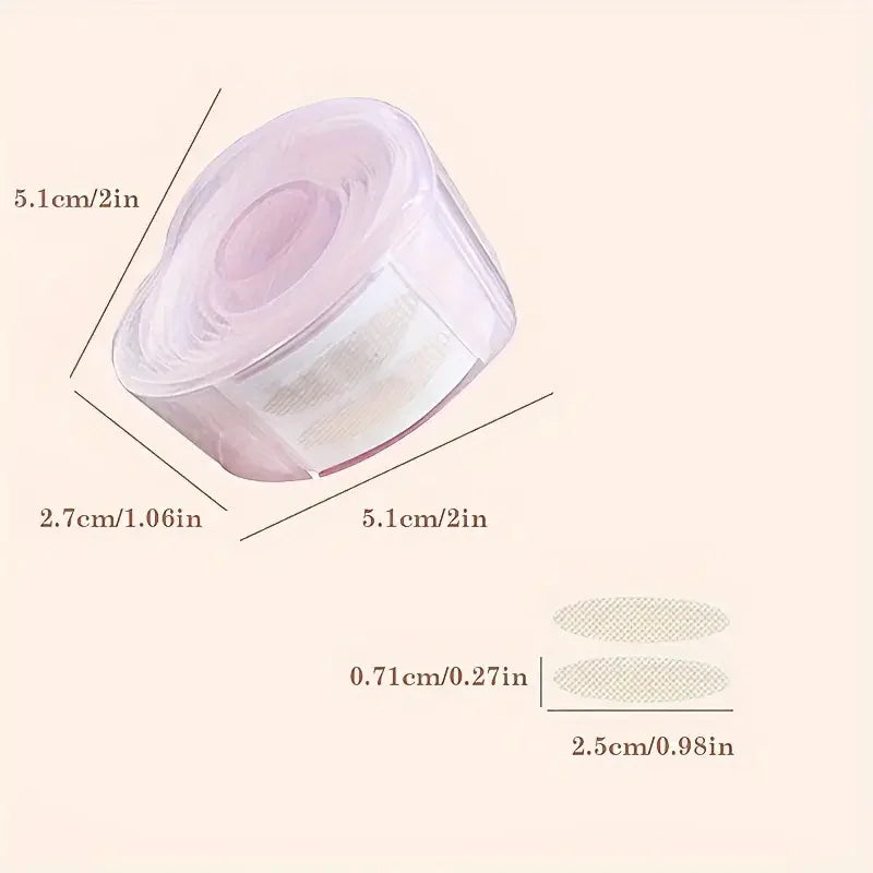 300Pcs Water-activated Eyelid Tape Sticker Double Fold Self Adhesive Eyelid Tape Stickers Makeup Clear Beige Invisible Tool Quake