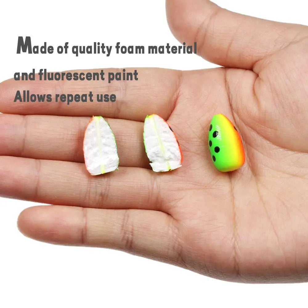 50pcs new Stoppers Rig Rigging Material Foam Floats Ball Beans Bottom Fishing Floats Beads Quake