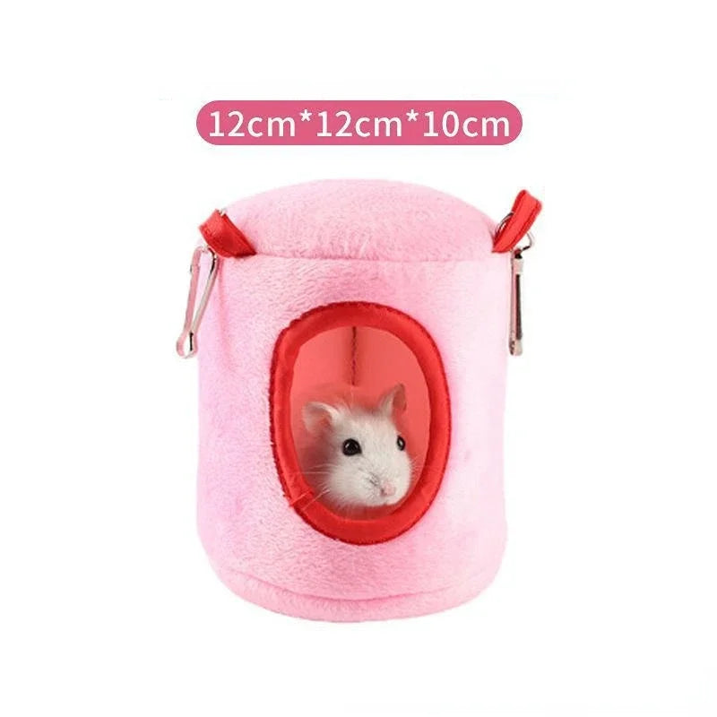 Hamster Soft Warm Bed Rat Hammock Pig Squirrel Winter Pet Toy Hamster Cage House Hanging Nest Mat House Bed Animal Mice Rat Nest Quake