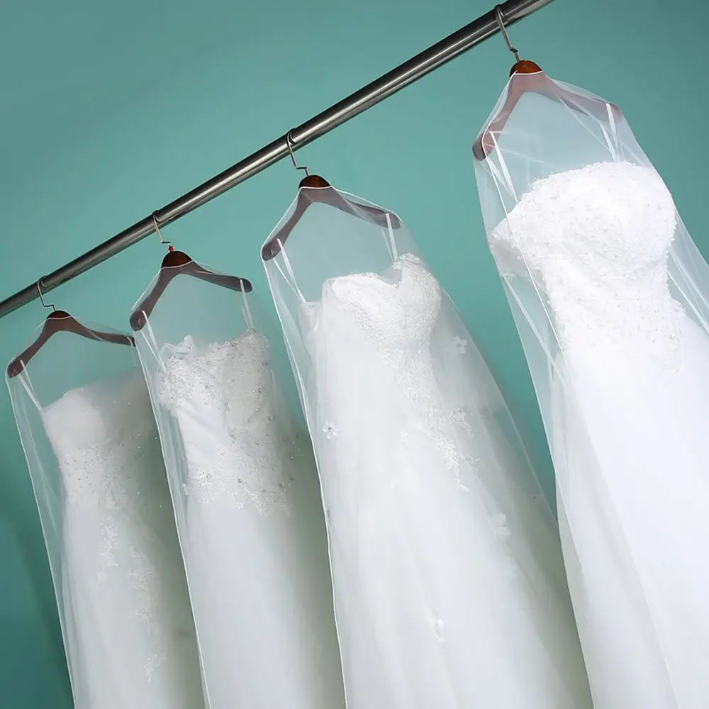 Wedding Dress Garment Protector Dust-proof Covers Bride Gown Storage Bags Clothing Cover Transparent Wardrobe Case Quake