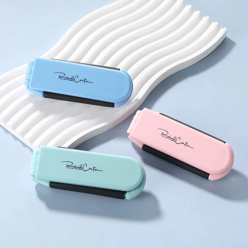 Portable Travel Foldable Comb Anti-static Massage Comb with Mirror Girls Styling Small Folding Brush Special for Real Hair Wigs Quake