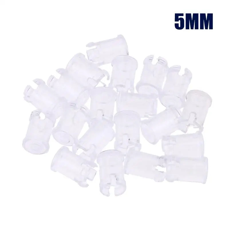 20Pcs/lot 3MM 5MM LED Light Emitting Diode Lampshade Light Guide Light Guide Cap Protective Cover Led Transparent Lamp Caps Quake 5mm Transparent