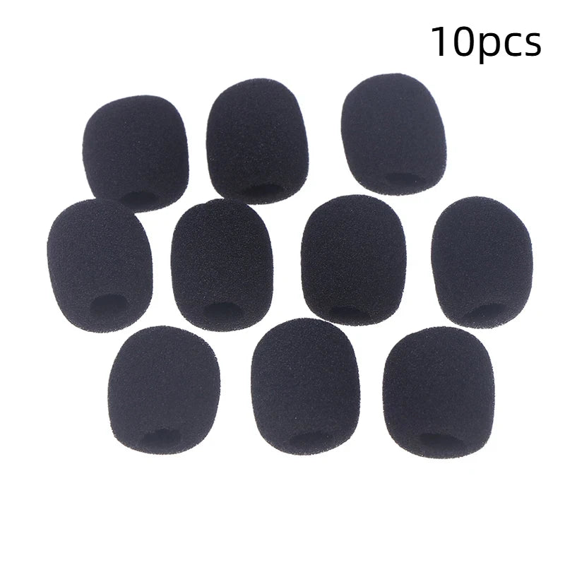 10/20PCS Black Headset Microphone Sponge For Motorcycle Intercom Helmet Bluetooth Headset Microphone Sponges Quake 10PCS
