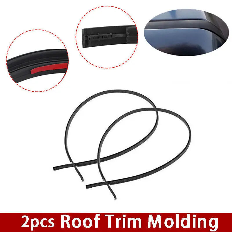 1.55cm For Toyota Yaris Hatchback 2012-2014 7555152200 7555252180 Pair Side Car Roof Drip Finish Moulding Seal Strips Trim Parts Quake