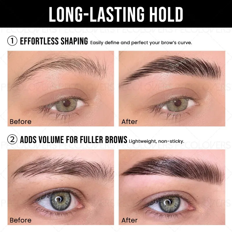 Transparent Eyebrow Gel with Black Cap, Eyebrow Shaping, Waterproof, Suitable for Festivals and Date Makeup, Eyebrow Cosmetics Quake