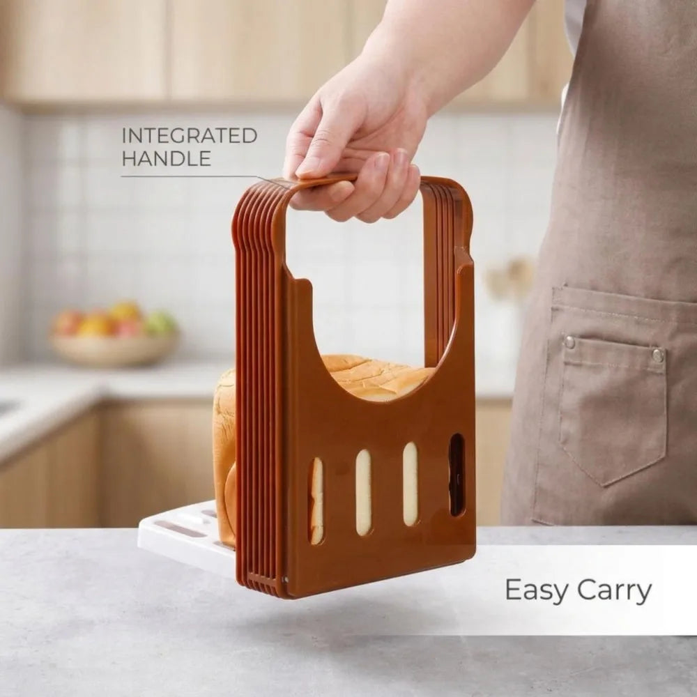 Foldable Toast Slicer Non-stick Bread Cutter Tool Food-grade Plastic Bread Cutting Guide Tools for Homemade Bread Kitchen Baking Quake