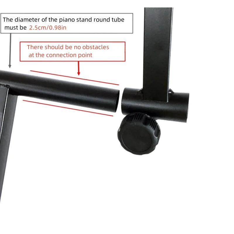 Universal Extension Adapter Second Tier Stand for Electronic Piano Keyboard Stand Rack Holder Adjustable Width 42-75cm Quake