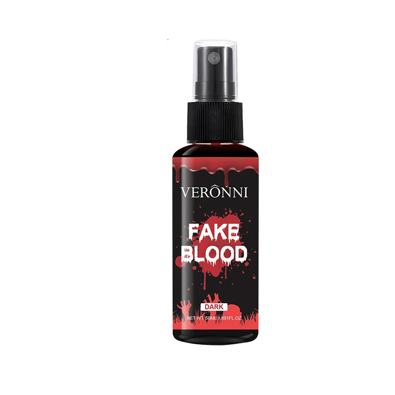Halloween Plasma Spray Create Realistic Blood Effects Horror Fake Blood Spray Halloween Cosplay Makeup Washable Eye Blood Drops Quake spray