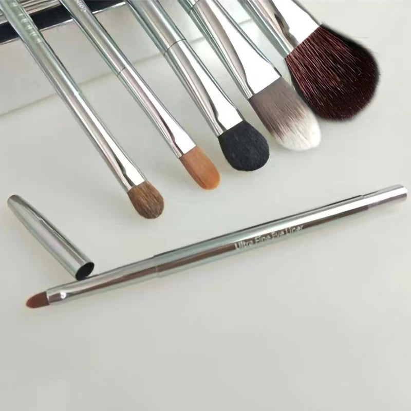 BB Series Silver 6pcs Makeup Brushes Set Foundation Loose Powder Concealer Eyeshadow Brush Cosmaetic Tools For Beauty Quake